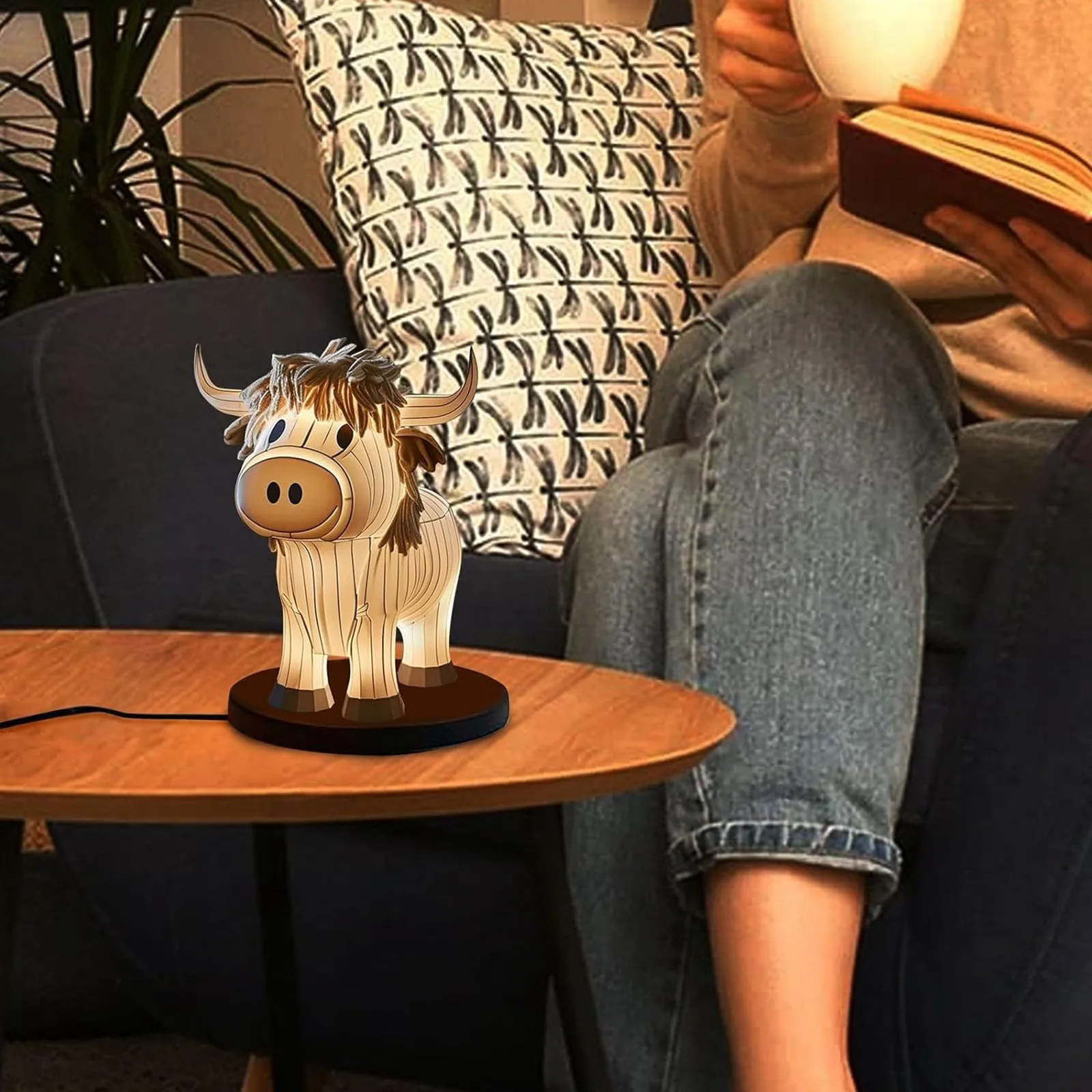 Vintage Cow Table Lamp For Living Room Bedroom Desk Decoration Birthday Gift Nightstand Cow Lamp Children Night Light Cow Lamp