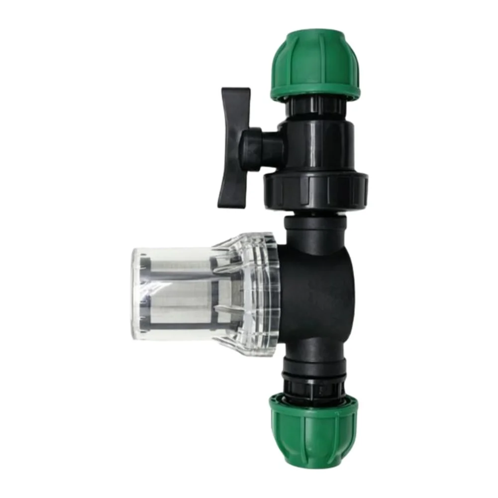20/25/32mm Drip Irrigation Adapter With Tube Quick Connector Mesh Filter Garden Drip Irrigation Adapter