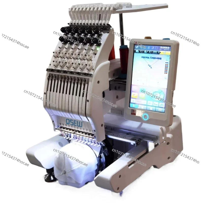 QS-1201 Single Head Computerized Embroidery Machine Dahao Computer for T shirt logo label Embroidery Machine