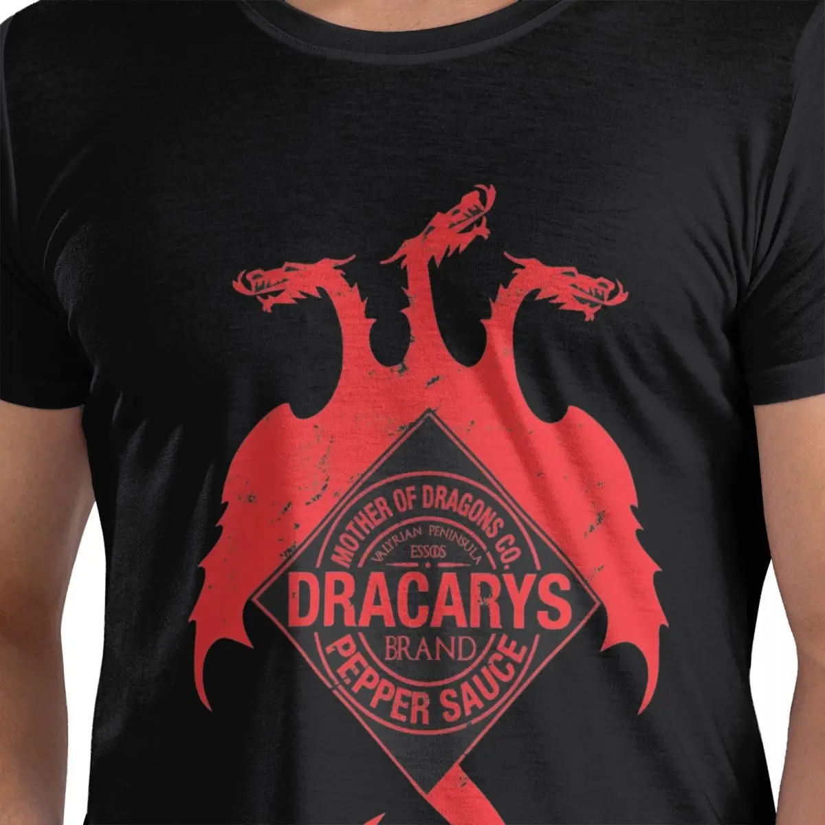 Red Dragon H-Houses T-Targaryenes T-Shirt Summer Street Style T Shirts 100 Cotton Harajuku Tee Shirt For Men Short Sleeves Tops