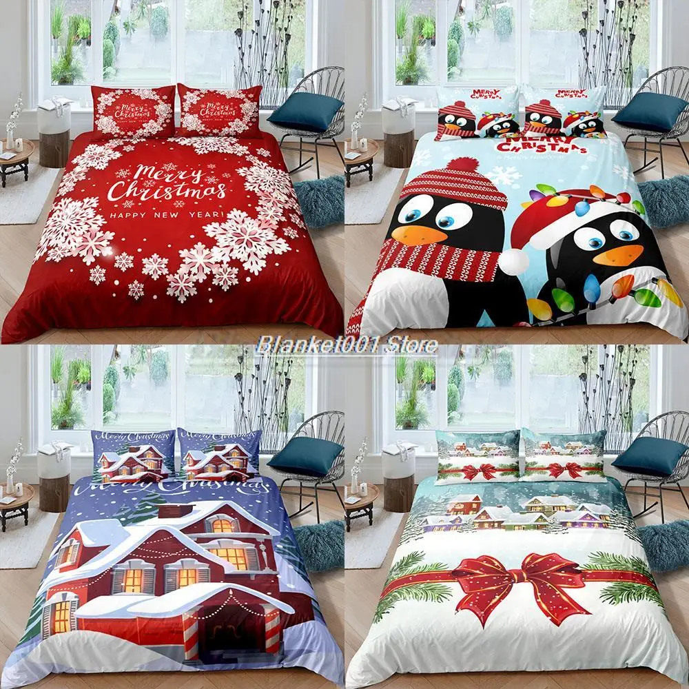 

Home Textiles Luxury 3D Christmas Duvet Cover Set Pillowcase Kids Bedding Set AU/EU/UK/US Queen and King Size Bedding