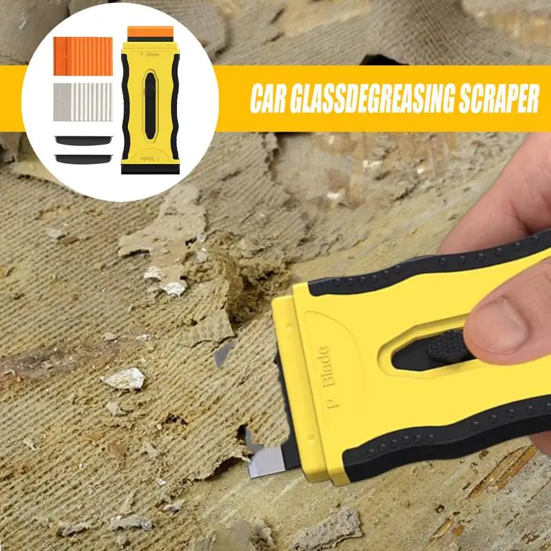 Sticker Scraper Tool Multifunctional Car Adhesive Scraper With 20 Cutters Stovetop Scraper Tools Label Remover Quick Cleaning