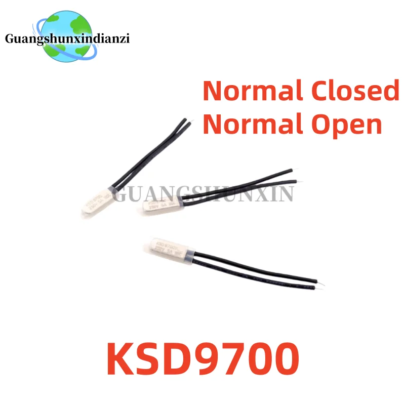5PCS KSD9700 Normally closed 5A 250V 40C 45C 55C 75C 85C 90 95C 100C 145C Normal Open Temperature Switch