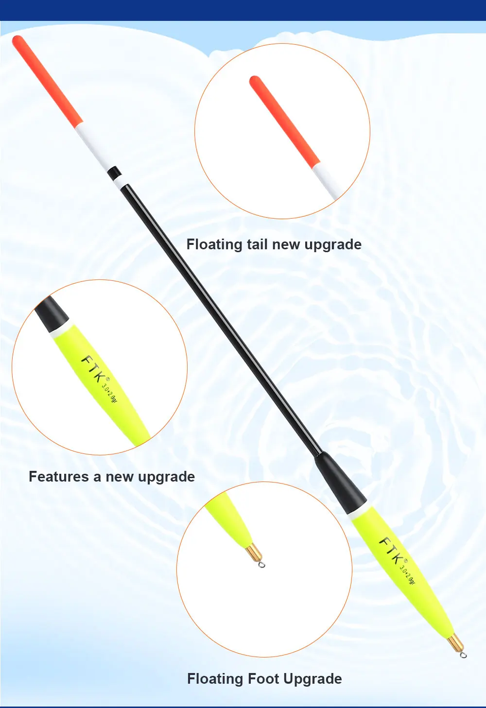 NGB 4 Stück/Packung Barguzinsky-Fichten-Kupfer-Angelposen, Gewicht 2+2g/3+2g/4+2g/5+2g für Karpfenangeln, Boje, Schwimmer – Detail 3