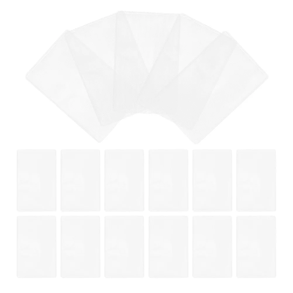 

50pcs Card Protector PVC Clear Badge Holder Waterproof Dustproof Plastic Credit Card Sleeves ID Case Business Display
