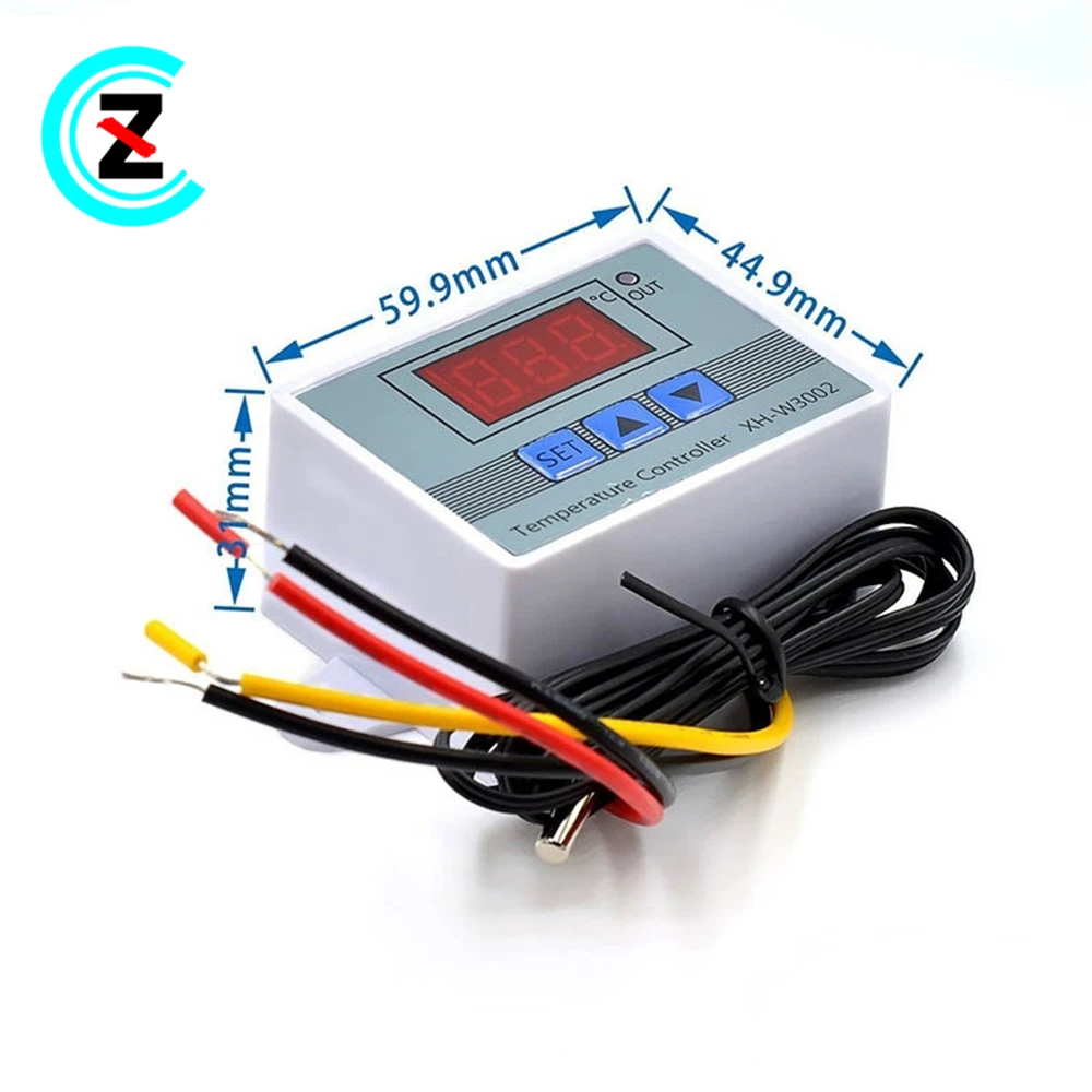 XH-W3002microcomputer digital temperature control switch digital display, 12V/24V/220V, climbing pet box temperature control DIY