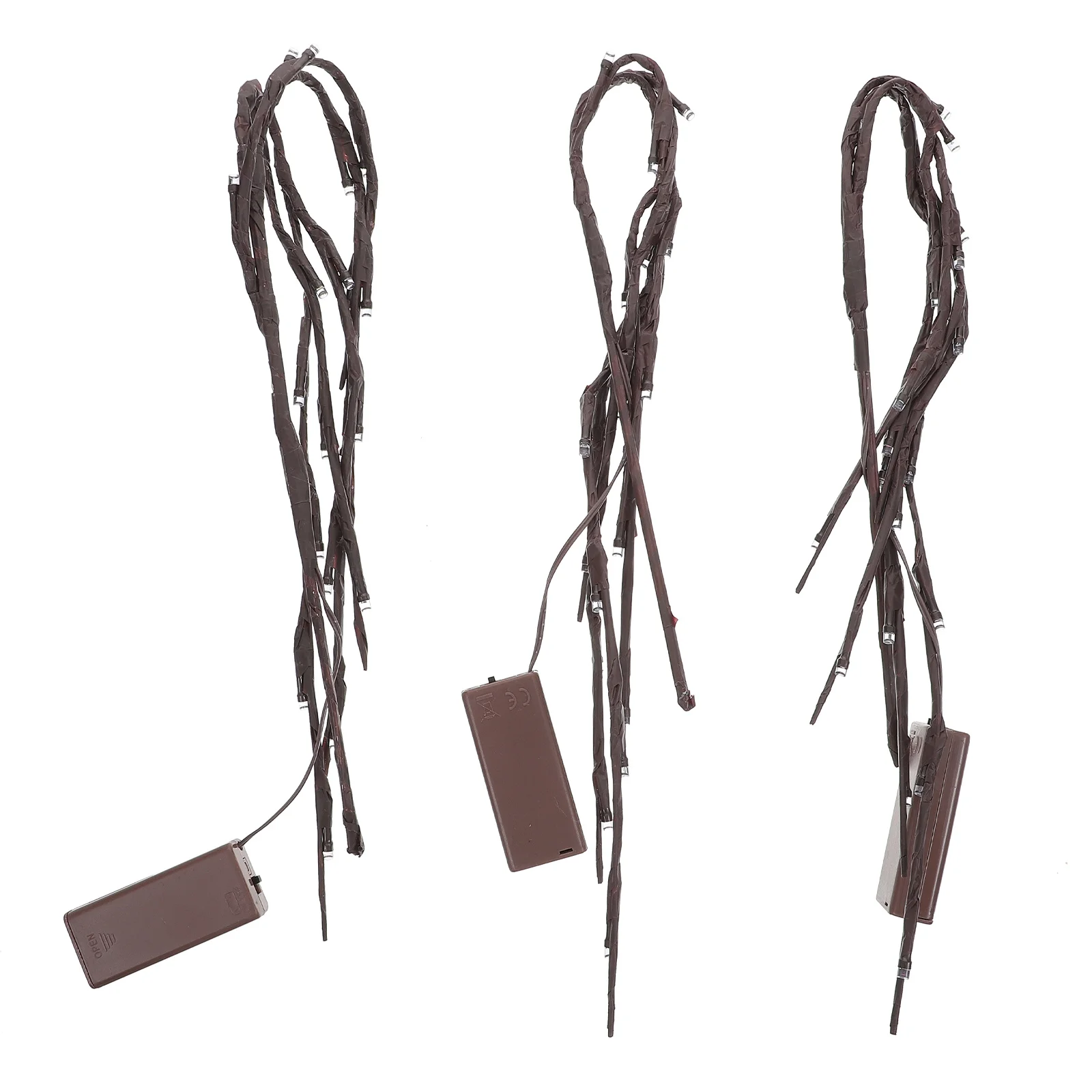 3 Piezas de Luces LED Decorativas con Forma de Rama, Lámpara de Noche para Dormitorio, Ramas LED Cálidas, Lámpara de Rama Alimentada