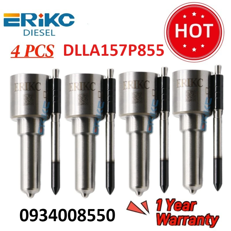 

ERIKC DLLA 157 P 855 (0934008550) Дизельная форсунка Common Rail с черным покрытием DLLA157P855 для литья 095000 5450