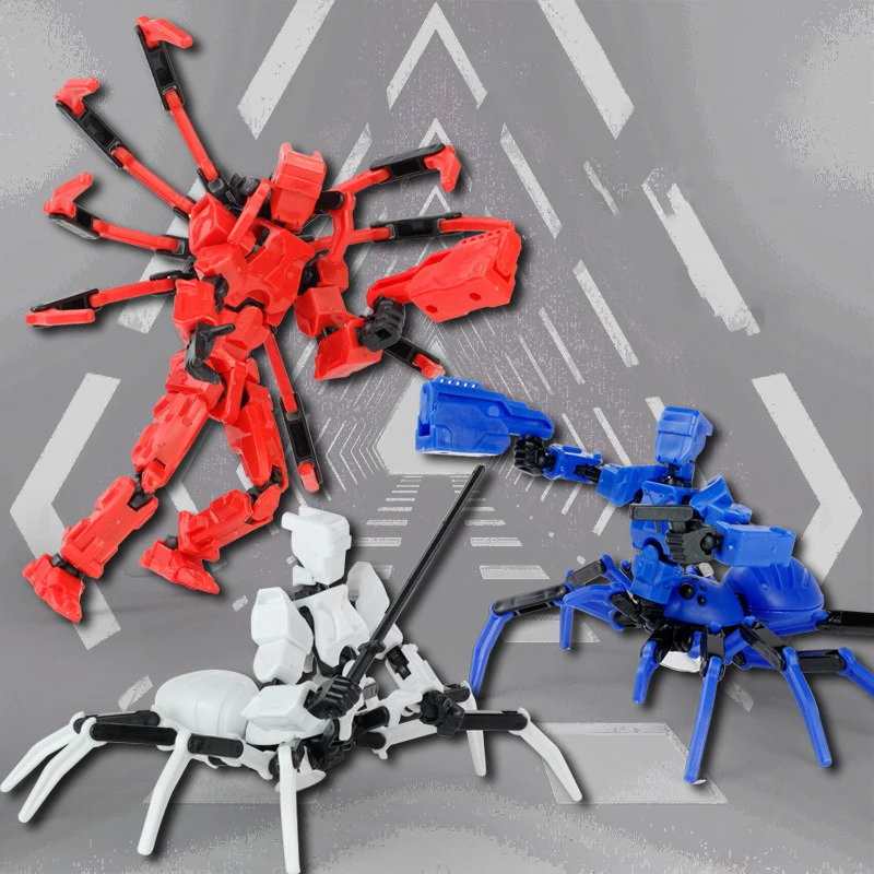 Diy aranha manequim figura de ação 13 multi-articulado móvel shapeshift robô 3d impresso montagem modelo brinquedos para crianças adulto