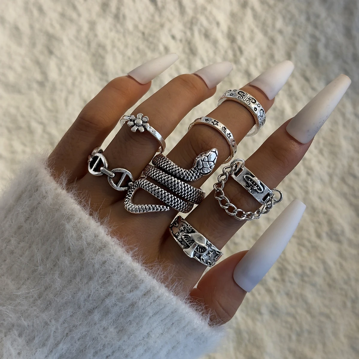 Docona Fashion Elegant Stacking Gold Colour Rings Geometric Design Ring Set Accessories Daily Festival Party Gifts 27910 image 3