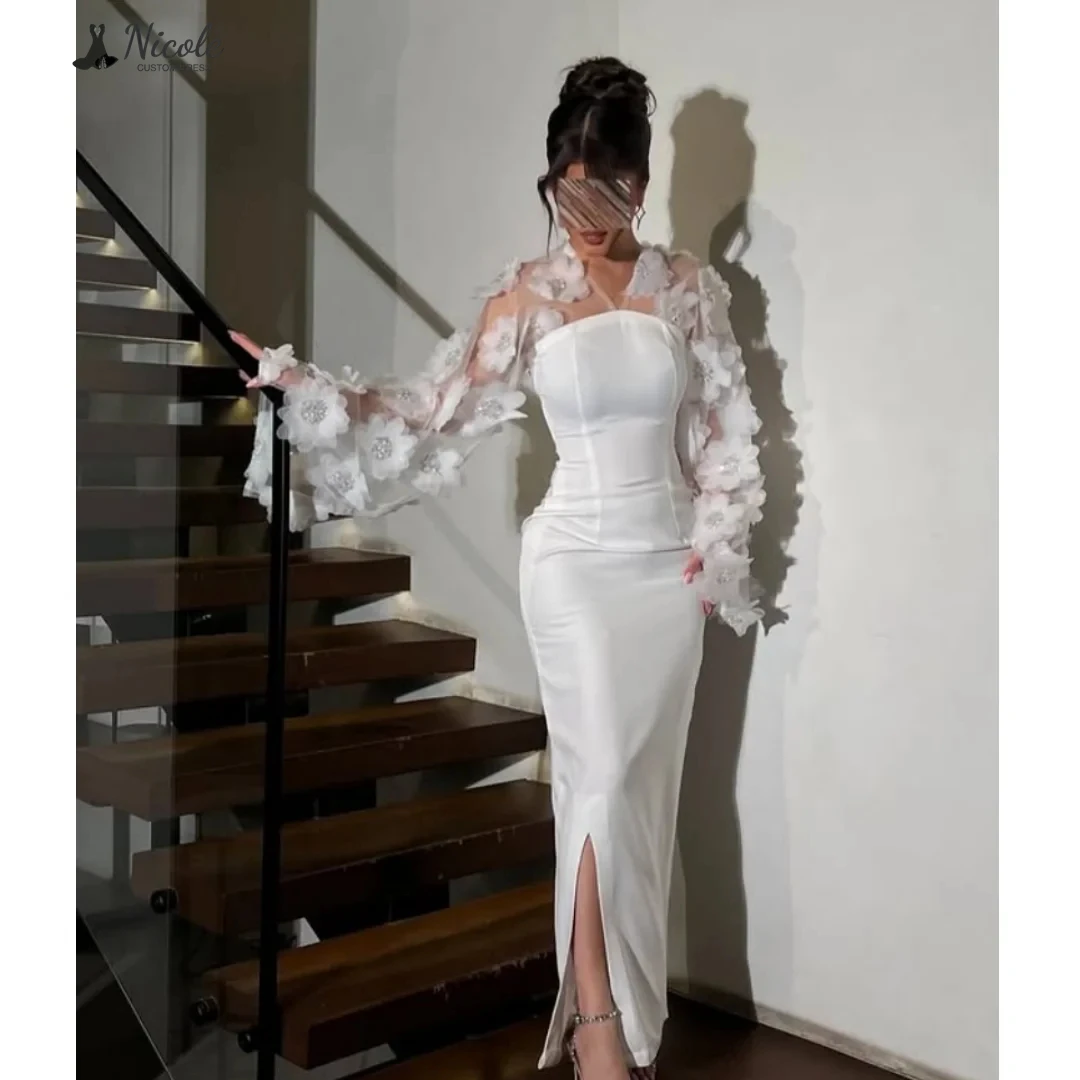 

Nicole Luxury Prom Dress 2025 Off-shoulder Evening Dresses Woman Elegant Wedding Guest Dresses for Special Occasions Satin Cloth