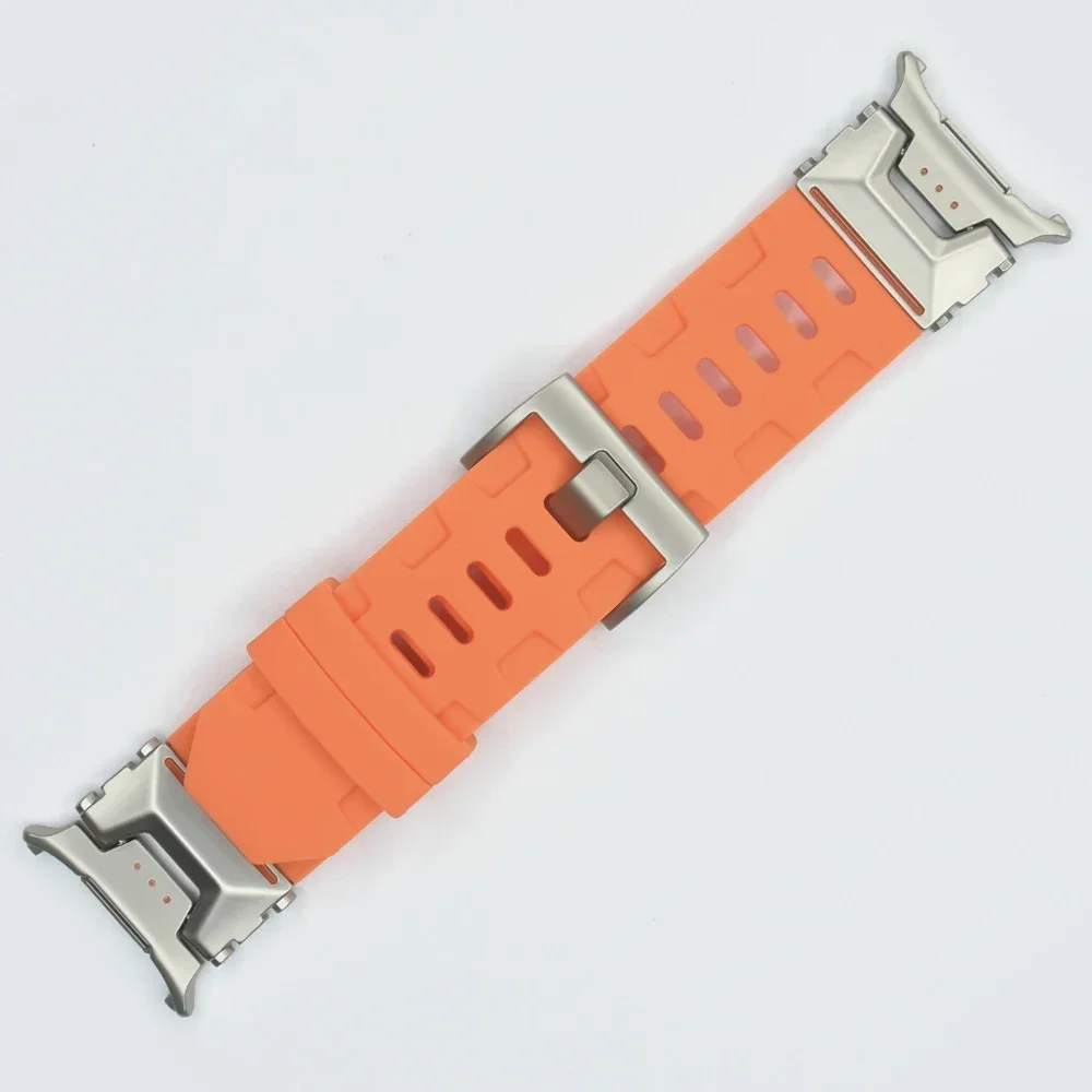 Soft Silicone Loop Strap for Samsung Galaxy Watch Ultra 47mm Luxury Men Sports Band for Galaxy Ultra No Gaps Curved End Bracelet