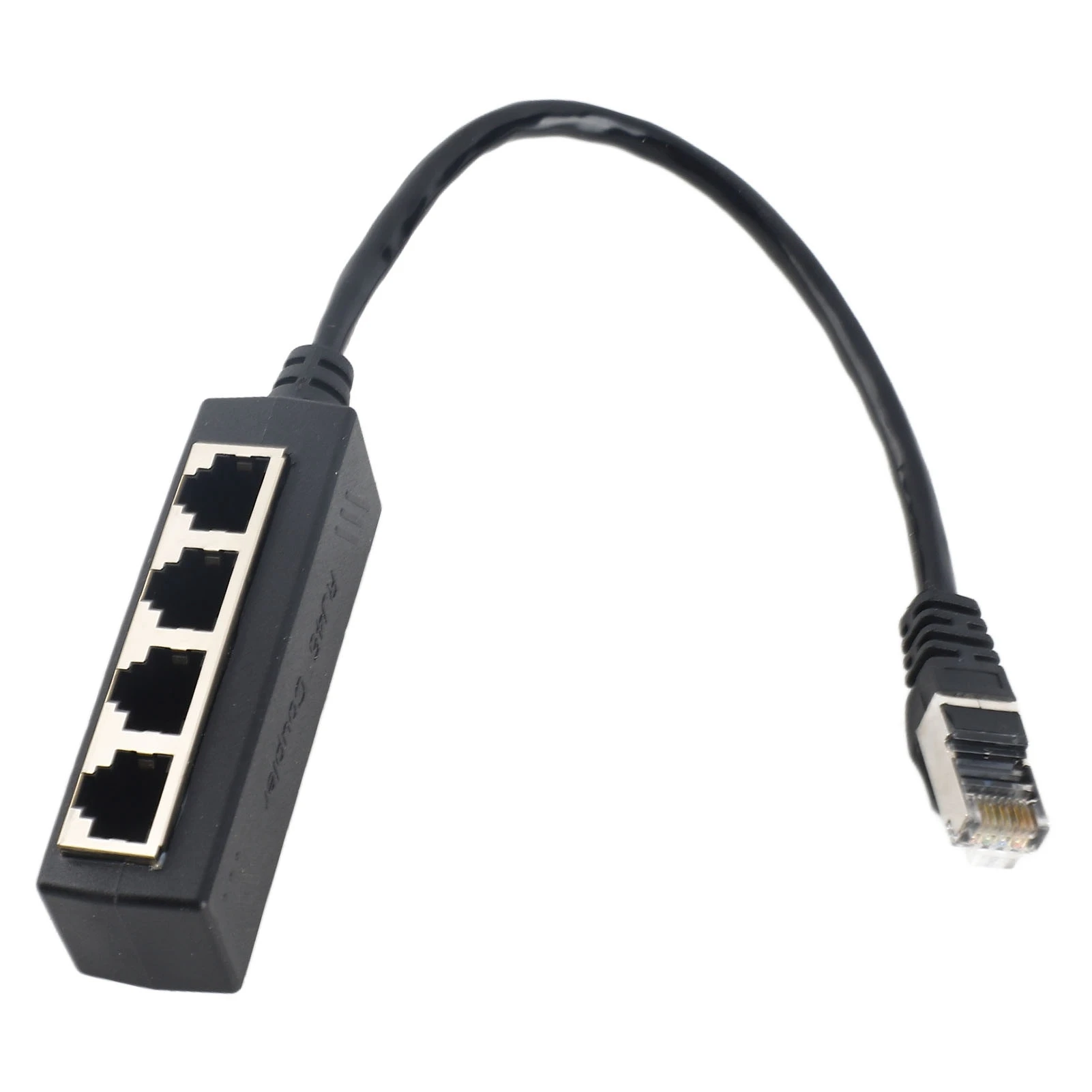 Professional 1 to 4 Port RJ45 Splitter Adapter Smooth Transmission Excellent Connection Network Cable Adapter Ethernet Adapter