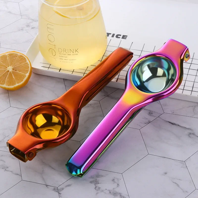 1 Pcs Lemon Squeezer Stainless Steel Orange Fruit Juicer Squeezer Orange Juicer Handle Press Multifunctional Kitchen Tools