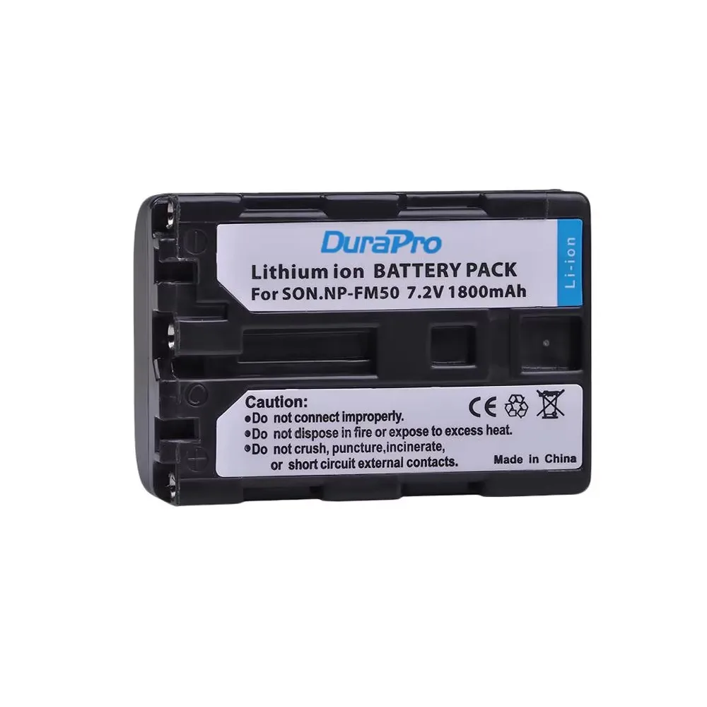 1/2/10x NP-FM50 NP FM50 Battery 1800mah for Sony DCR-PC101 A100 Series DSLR-A100 MVC-CD200 FM55H FM30 FM51 NPFM50 Batteries