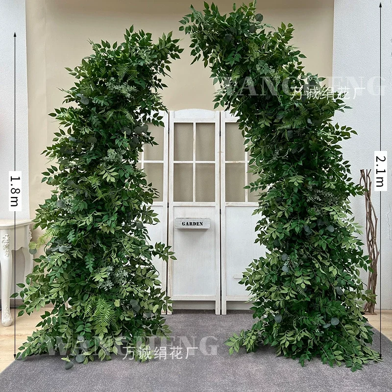 

Oxhorn Arch Greenery Row Artificial Plants For Wedding Decoration Floral Greenery Backdrop Arrangement Background Flower Row