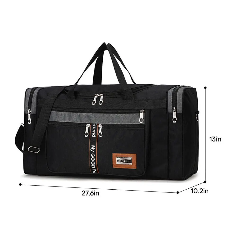 Gym Duffle Bag Travel Duffel Bag, 60L/28″ Large Duffle Bag Waterproof Duffel Luggage Sport Travel Weekender Bag for Men Women