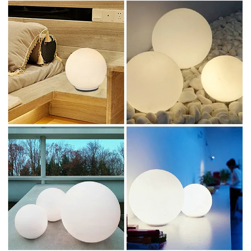 Creative Glass Ball Table Lamp Frosted Globe Table Lights for Bedroom Beside Lamp Nightstand Lamp Living Room Home Art Decor Led