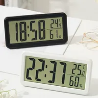 LED Digital Alarm Clocks Simple Table Clock LCD Screen Battery Powered Electronic Clocks Desk Decoration Home Office Wall Clock