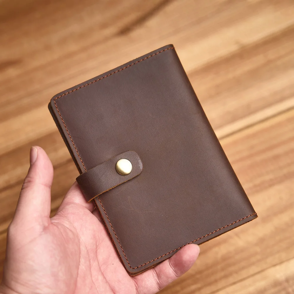 ZRCX Vintage Minimalist Genuine Leather Daily Card Holder for Men
