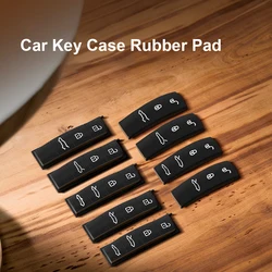 Car Key Case Rubber Pad For Porsche Panamera Cayenne Macan Taycan Boxster 718 911 Remote Control Fob Silicone Key Button Replace