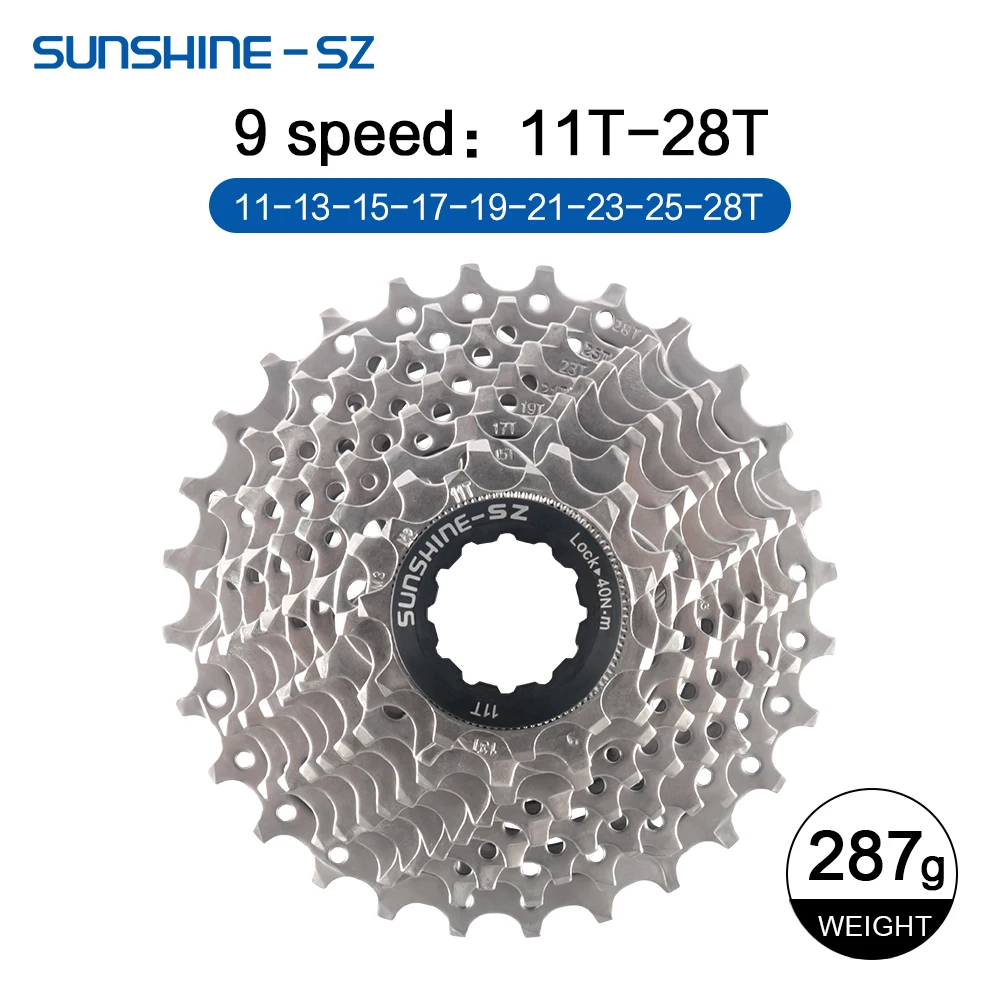 Sunshine Road Bike Cassette 8 9 10 11 12 Speed Bicycle Sprocket 25T 28T 30T 32T 34T 36T 11V K7 Speed Bike Ratchet Cycling Parts image 3