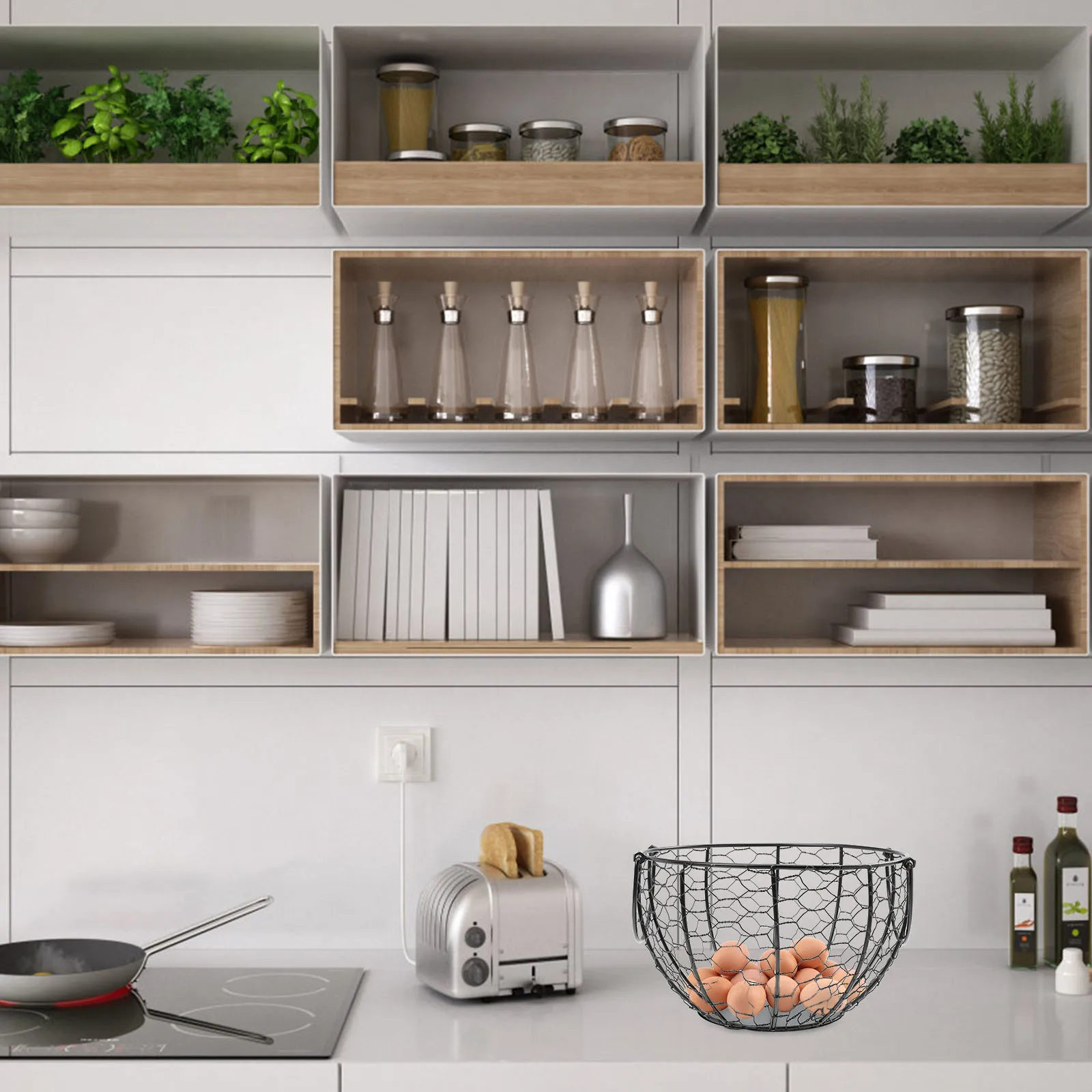 

Iron Storage Basket Rustic Kitchen Wire Baskets Vegetable Decorative Fruit Wrought Food Bread Books Wedding Flower