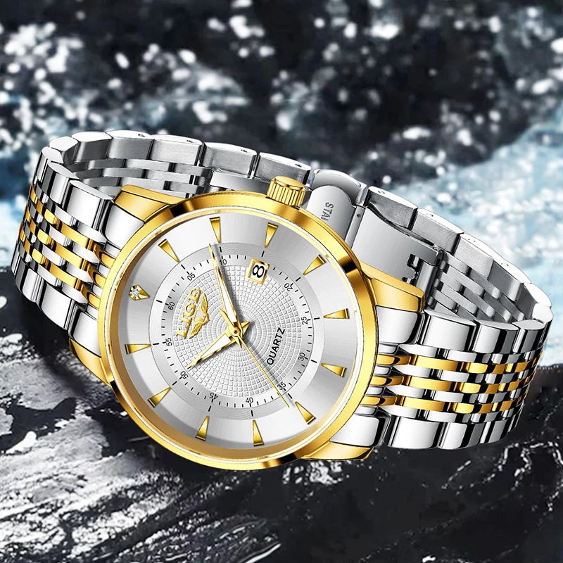 2025 New LIGE Luxury Watches For Men Fashion Business Quartz Mens Watch Luminous Waterproof Stainless Wristwatches Reloj Hombre