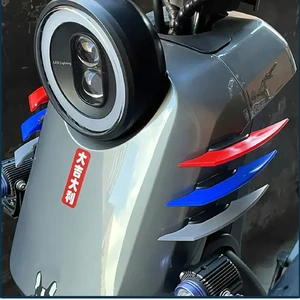 Universal motocicleta aerodinâmica asa decoração adesivo para moto e scooter, aerodinâmico spoiler, preto, 1 par 8 principais vendas peças moto daelim - №1