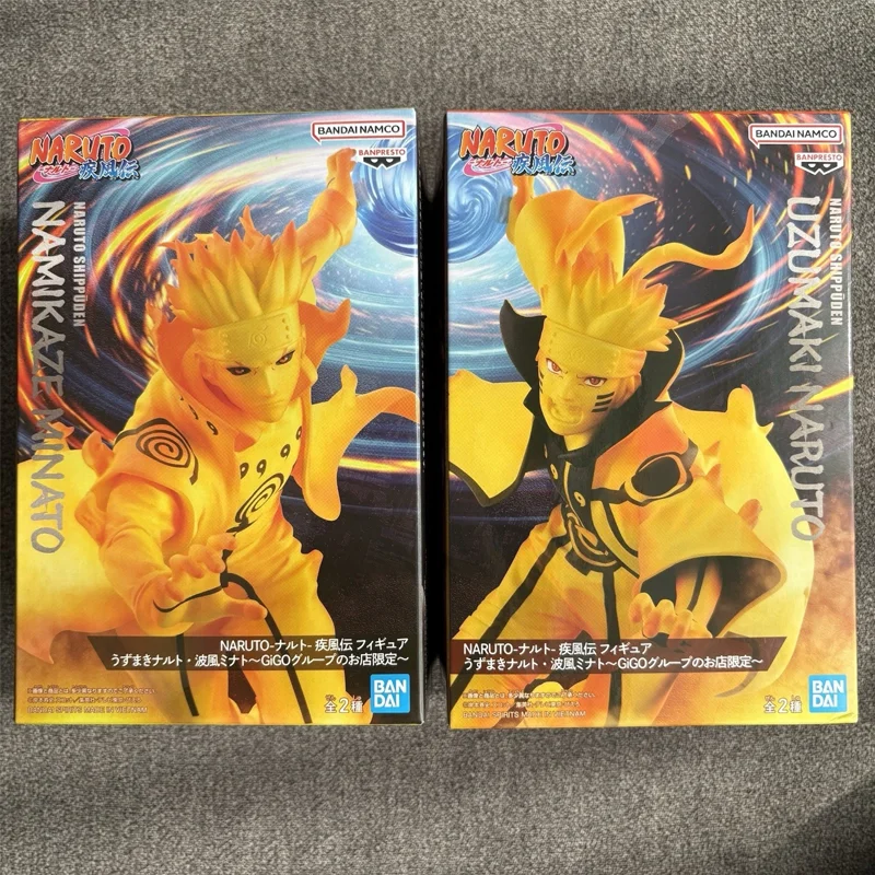Tersedia Figur BANPRESTO Naruto Shippuden: Uzumaki Naruto dan Namikaze Minato 17Cm Figur Anime Hadiah Mainan Model Aciton