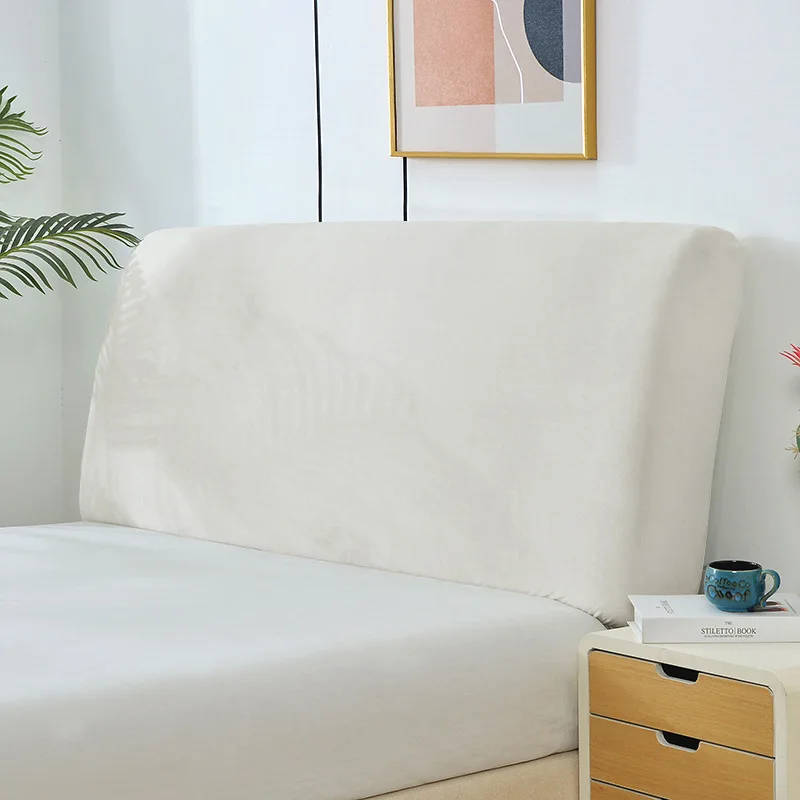 

Thick All Inclusive Headboard Cover Solid Color Elastic Simple Soft Dustproof Back Protection Bedroom Headboard Backrest Cover