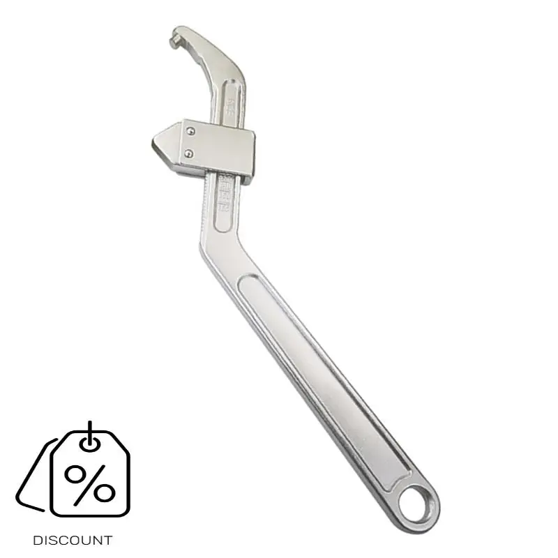 ABJO-ประแจปรับฝาครอบมิเตอร์น้ําพิเศษ Spanner ประแจแรงบิดด้านข้าง Hook NUT ประแจซ่อมเครื่องมือ