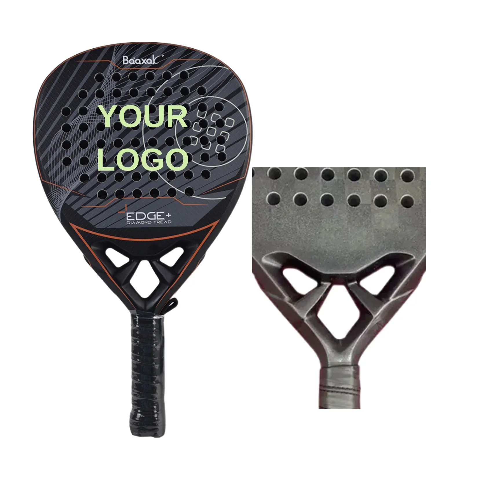 for High Quality Professional Custom Paddle palas Rackets 18K padel tennis rackets custom 3D  padel racket with cover