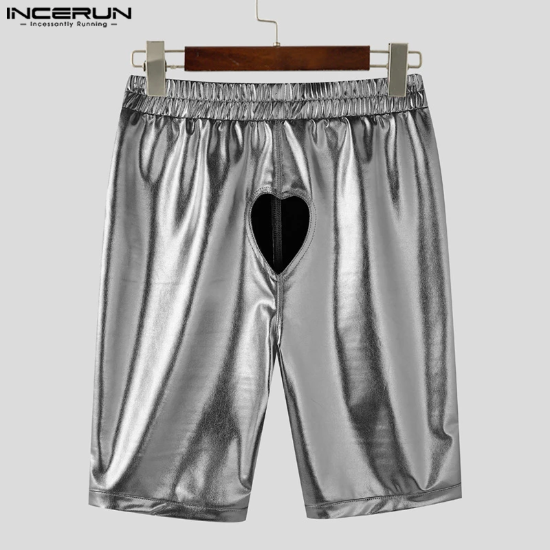 

INCERUN модные сексуальные мужские шорты с вырезами, летние штаны, уличная одежда, повседневные шорты, однотонная мужская одежда, большие размеры, S-5XL