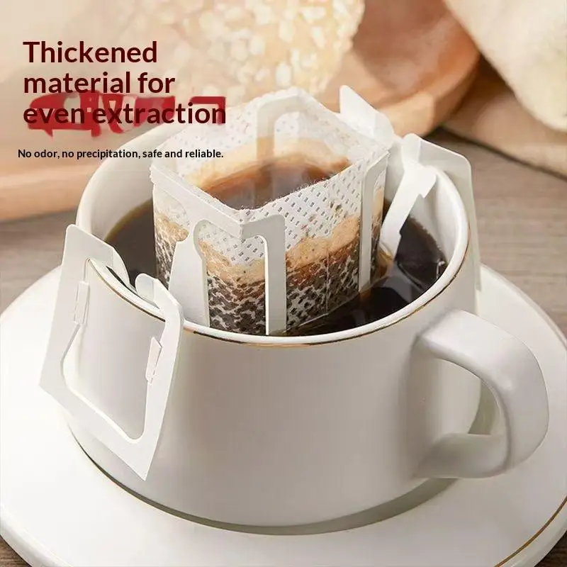 Rückstandsfreie Einweg-Kaffeefilterbeutel zum Aufhängen, tragbare Tropffilter 10/25/50 Stück für den Gebrauch zu Hause, auf Reisen, beim Camping und im Büro. – Detail 16
