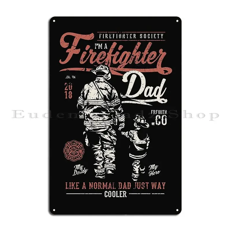 Firefighter Metal Sign Kitchen Poster Printing Club Kitchen Tin Sign Poster