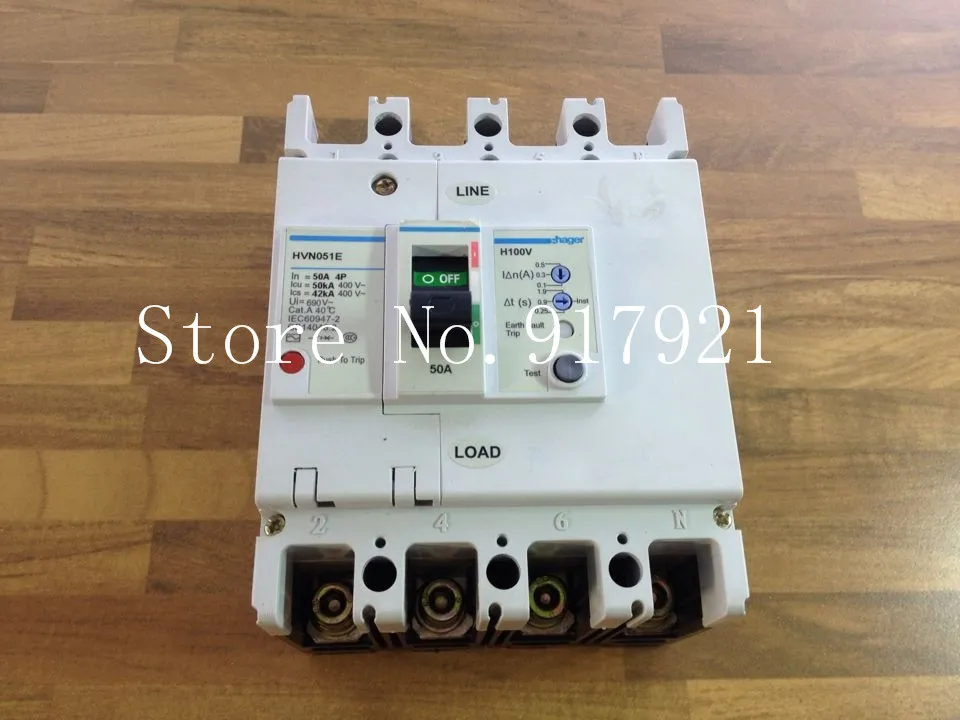 [ZOB] 4P50A HVN501E's residual current circuit breaker adjustable 10/30/50MA leakage protector