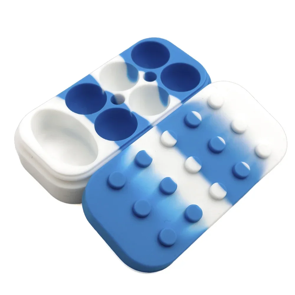 NonStick Silicone Wax Box 6-hole 34ml Essential Oil Box Easy To Carry Container