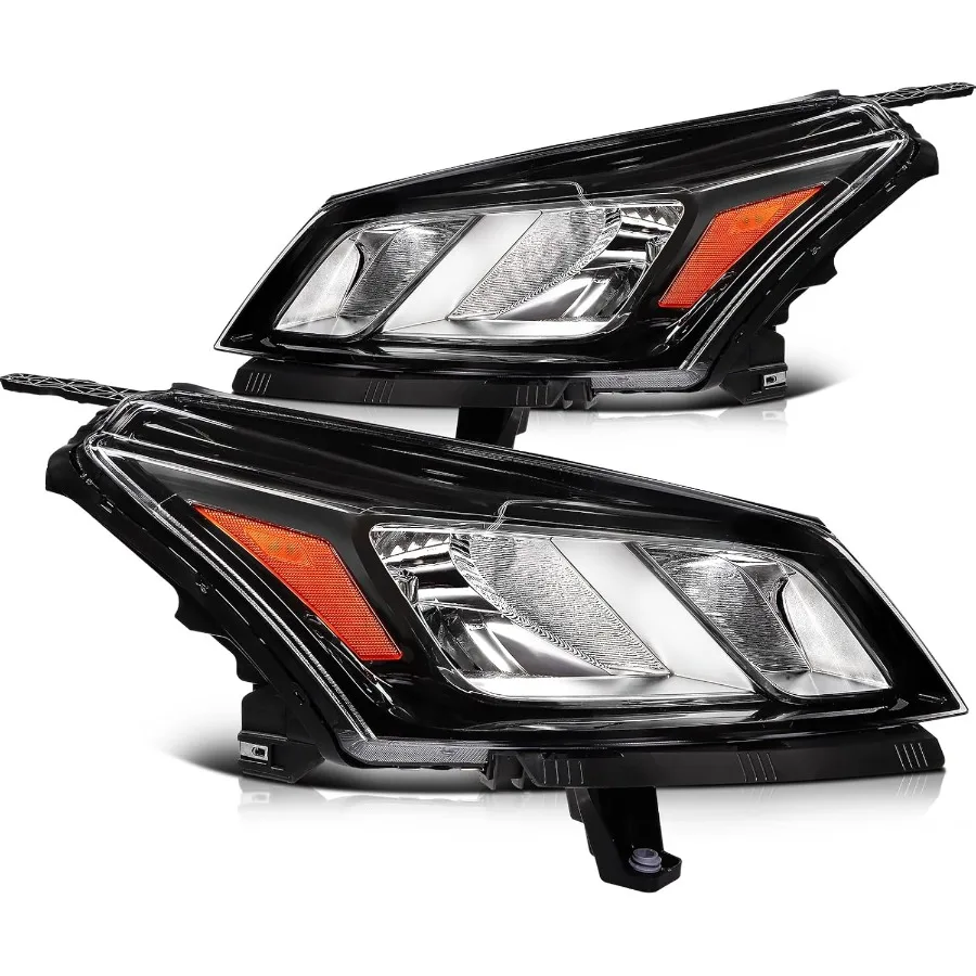 

GM2502361 Фара в сборе, предназначенная для Chevy Traverse 20132017, с черным корпусом, янтарный отражатель, прозрачные линзы, совместимые с