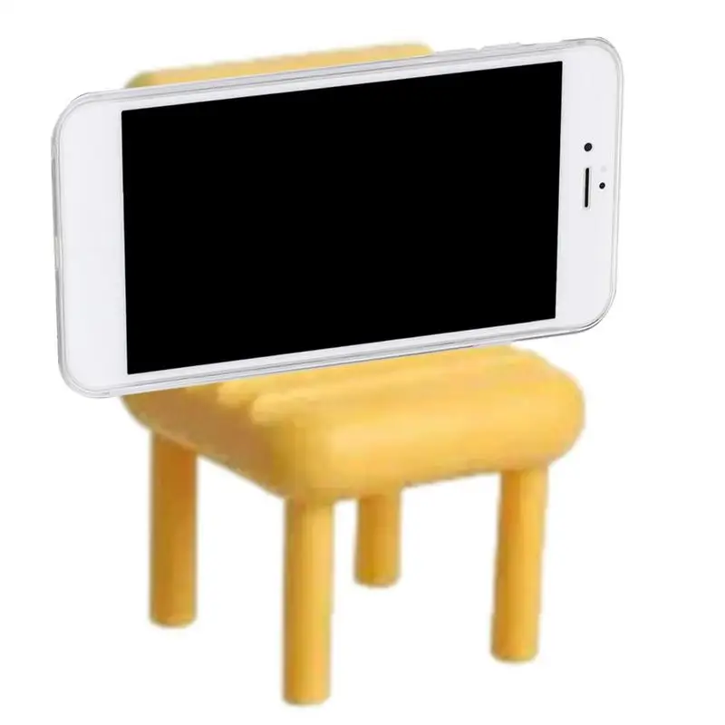 Cute Chair Phone Stand Creative Cellphone Stand Chair Shape Phone Mount Multi-Angle Cradle Phone Bracket With 3 Card Slots