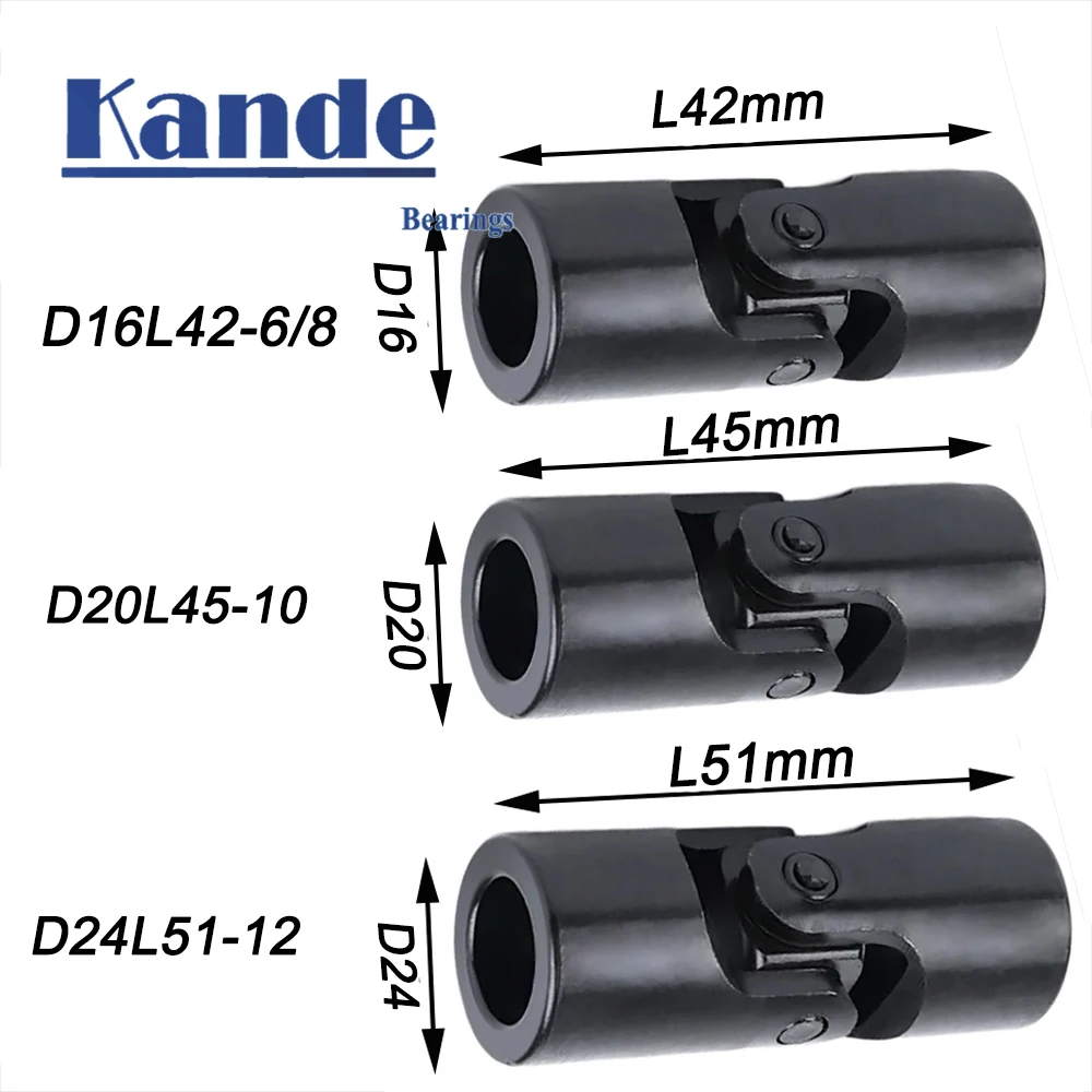 Kande Precision Cross Universal Joint Coupling 6-22mm WSD Single Joint Universal Joint Transmission Shaft Coupler Cross Shaft Coupler