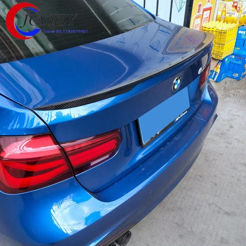 JCSTZY P Style Rear Trunk Spoiler For BMW F30 F35 F80 3Series 2012-2018 ABS Tail Boot Wing Decoration Lip Spoiler Car Styling