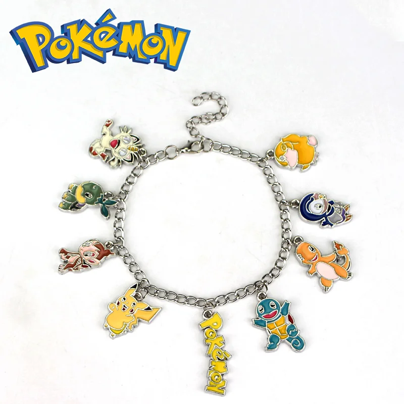 Pokemon Pikachu Girls Bracelet Women Fashion Jewelry Hot Cartoon Anime Derivative Peripherals Beautiful Accessories Party Gifts