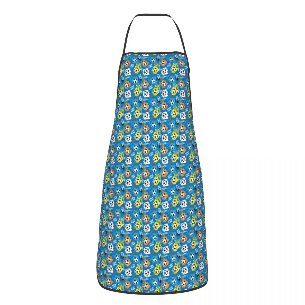 Football Graffiti Pattern Aprons Chef Cooking Tablier Sleeveless Bib Kitchen Cleaning Pinafore for Women Men Gardening