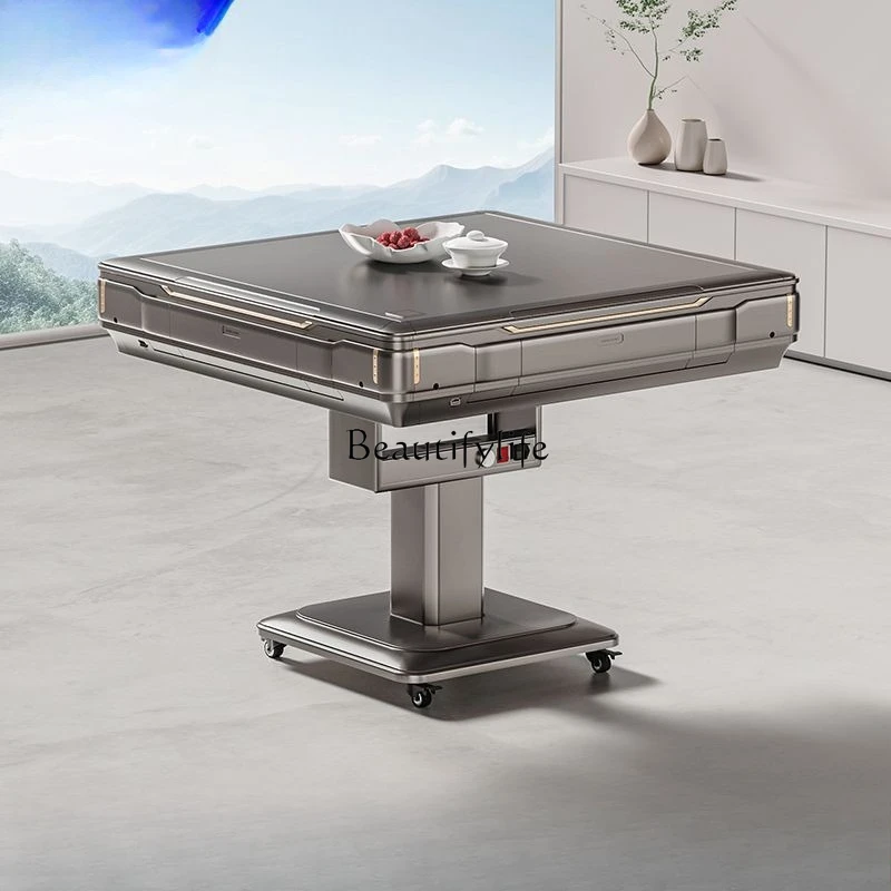 

Mahjong machine automatic household dining table dual-purpose folding mahjong table intelligent mute