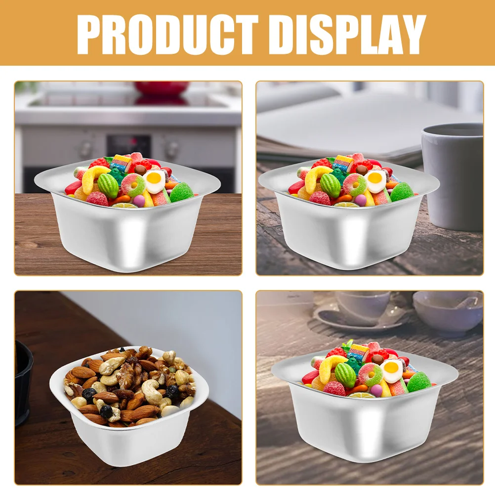 

Portable Snack Bowl Stainless Steel Dipping Dish For Sauce Soy Vinegar Appetizer Plate Condiment Container Small Serving