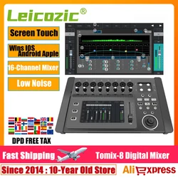 Leicozic Tomix-8 Digital Console 16-Channel Professional Mixing Desk DSP Mixer with iOS & Android App Control Touch-Mix8