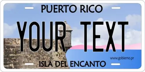 Puerto Rico Fort Custom Personalized License plates Auto Bike Motorcycle Aluminum