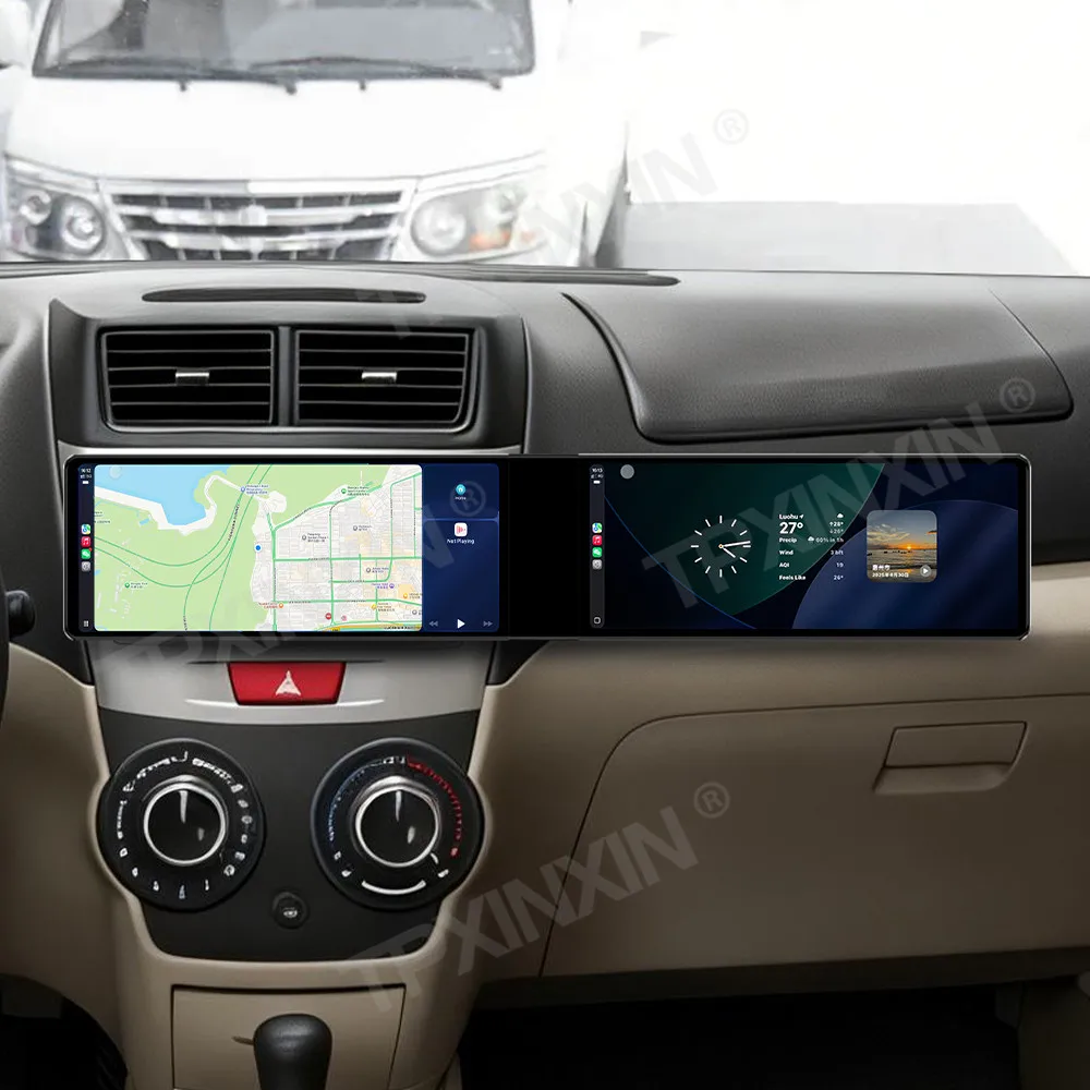 

24,6-дюймовый сенсорный двойной экран для Toyota Avanza 2004-2012, автомобильная магнитола с Android Auto, CarPlay, GPS-навигацией, мультимедийный проигрыватель, головное устройство
