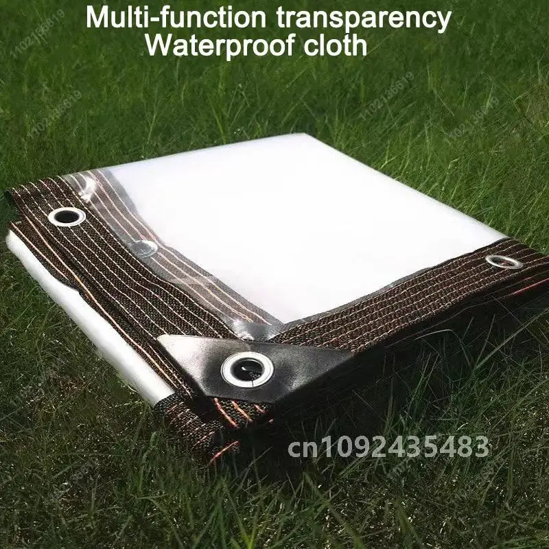 Transparent Outdoor Tarpaulin 0.16mm PE Rainproof Garden Plant Cover Gazebo Pergola Canopy Dog Pet Window Windproof Awning